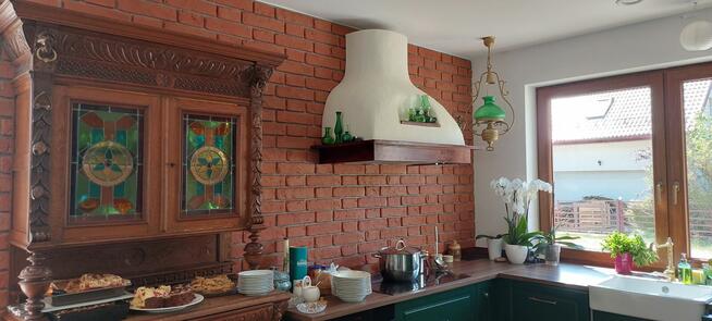 Okap kuchenny rustykalny na wymiar malowany drewniany