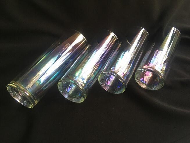 PRL stare lampki do szampana opalizujące