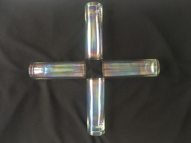 PRL stare lampki do szampana opalizujące