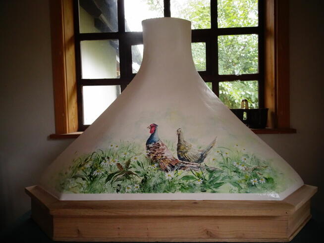 Okap kuchenny kominowy narożny narożnikowy