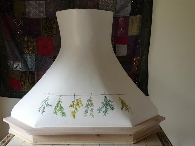 Okap kuchenny kominowy narożny narożnikowy