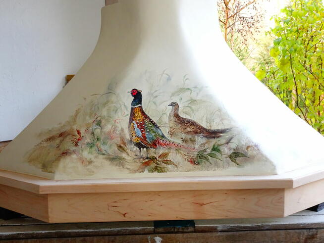 Okap kuchenny kominowy narożny narożnikowy