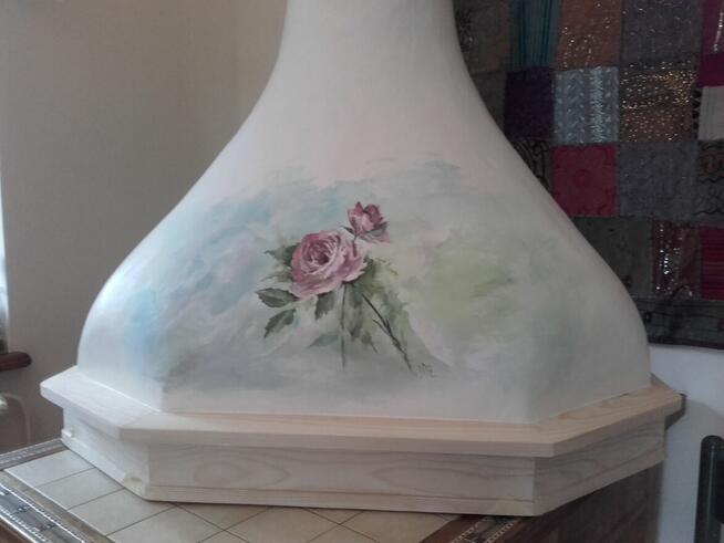 Okap kuchenny kominowy narożny narożnikowy