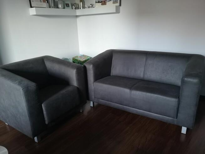Sofa dwójka (nierozkładana) z fotelem