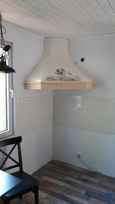 Okap kuchenny kominowy narożny narożnikowy