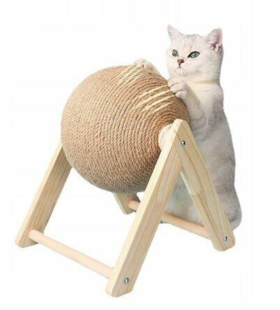 Drapak dla kota kula piłka na stojaku ZABAWKA