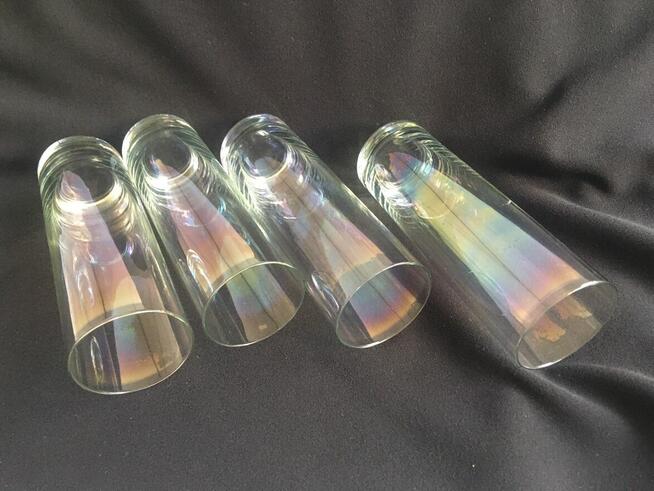 PRL stare lampki do szampana opalizujące