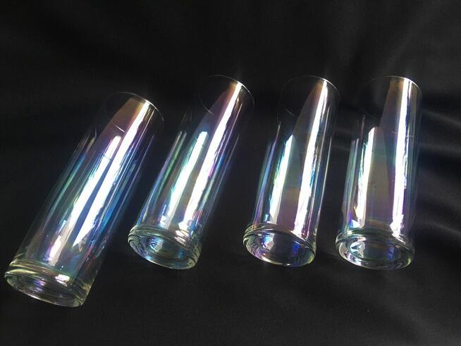 PRL stare lampki do szampana opalizujące