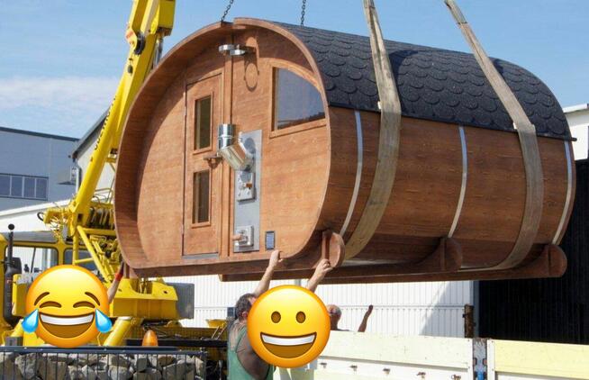 Sauna ogrodowa Owalna SPA Wellness przedsionek piec 2,4 x 4