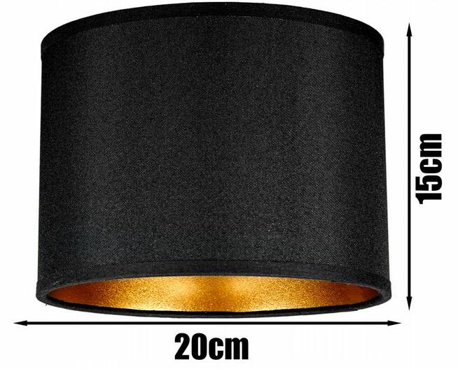 LAMPKA NOCNA BIURKOWA ZŁOTA CZARNO ZŁOTY ABAŻUR Polska