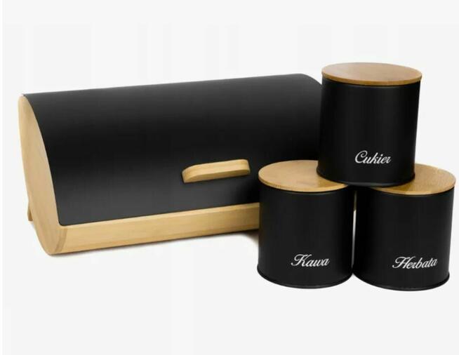 Chlebak drewniany + pojemniki