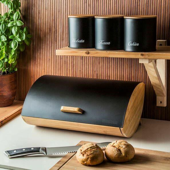 Chlebak drewniany + pojemniki