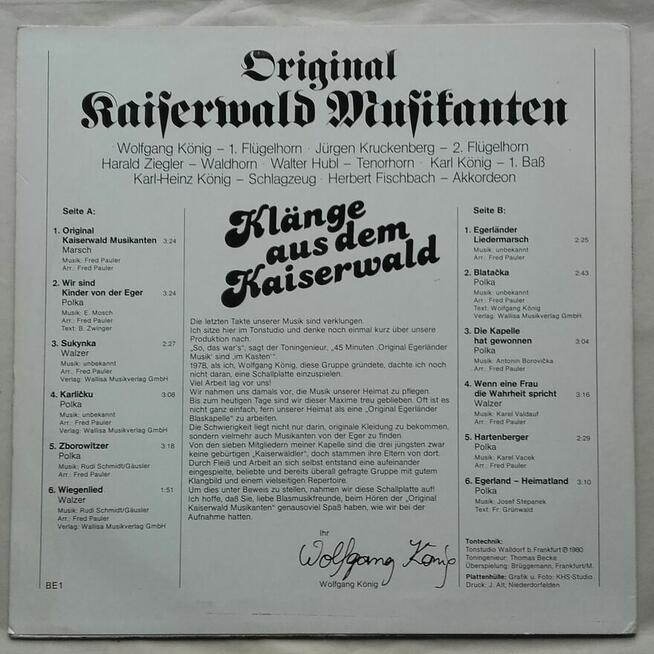 Kapela ludowa z Kaiserwald gra polki i walce, winyl 1978 r.