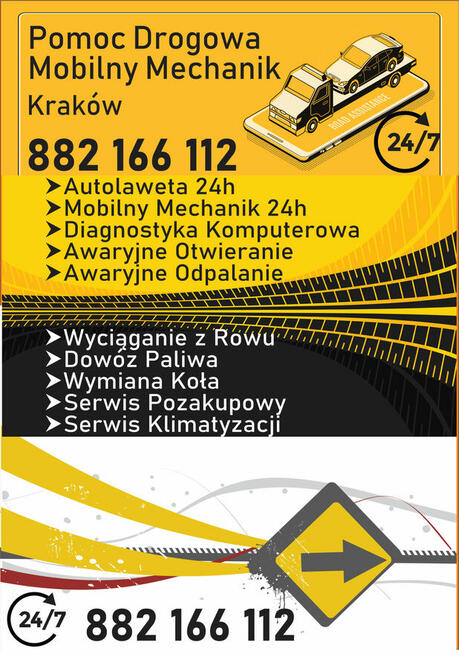 Laweta Pomoc Drogowa Autopomoc Mobilny Mechanik 24/7 Kraków