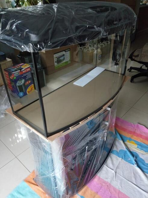 Zestaw akwariowy szafka akwarium pokrywa owal 102 litry