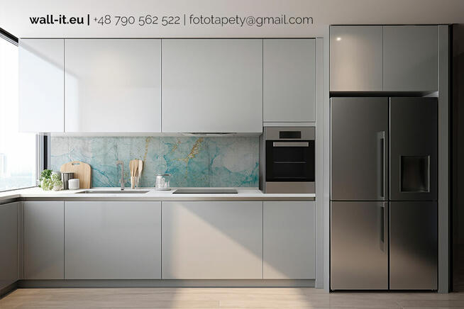 Do kuchni miedzy szafki j panel pcv na fizelinie wodoodporny