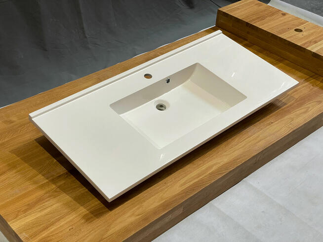 Umywalka meblowa, podwójne skrzydło, rant, 110x50 cm