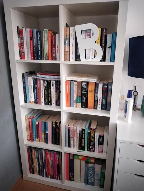 Regał stojący na książki, dwurzędowy, biały, Ikea