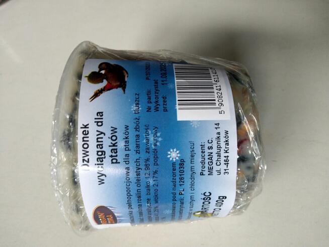 Karma zimowa dla ptaków kule dzwonek tłuszczowy