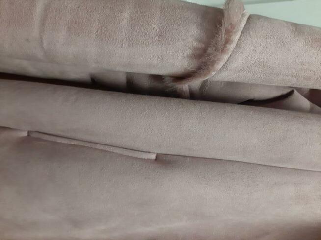 Długi damski kożuch skóra ekologiczna