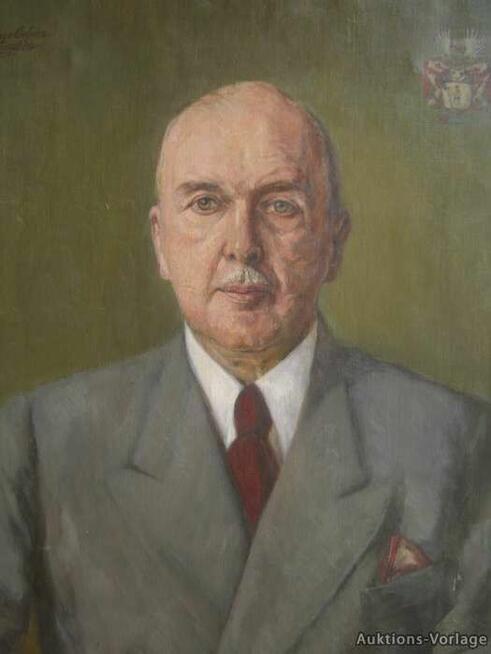 Portret olejny 1944 Hugo Ohme szkoła monachij.