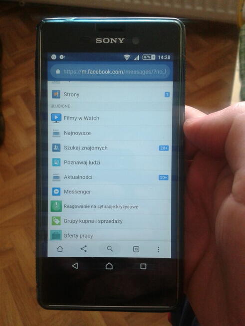 Sony smartfon-komplet.etui, karta startowa nowa, sluch.nowe