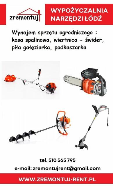 Wypożyczalnia narzędzi z dowozem / transportem Łódź