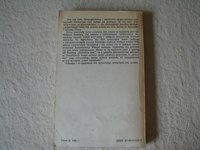 Nowy wspaniały świat, Aldous Huxley Wydanie I
