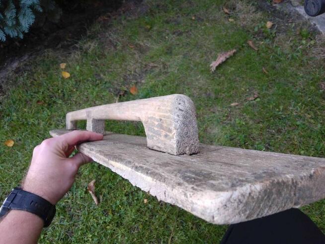 Paca packa do zacierania tynku betonu drewniana PRL 96cm