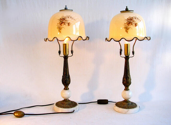 ~* 2 Lampki nocne * Marmur *mosiądz ~