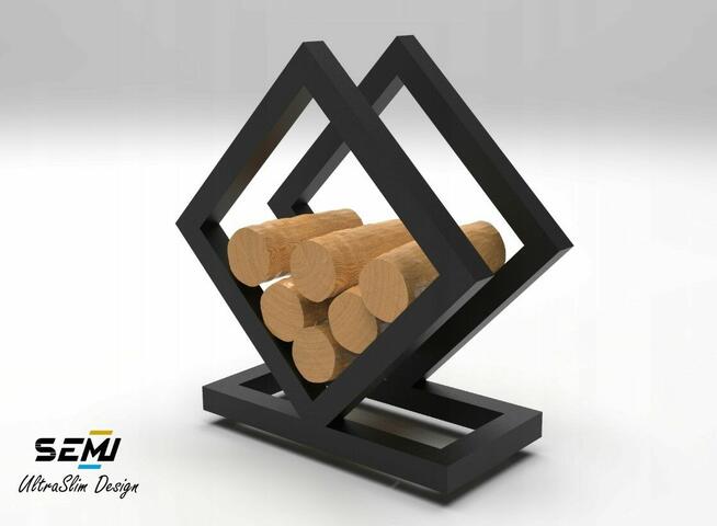 Stojak na drewno kominkowe do kominka polana loft