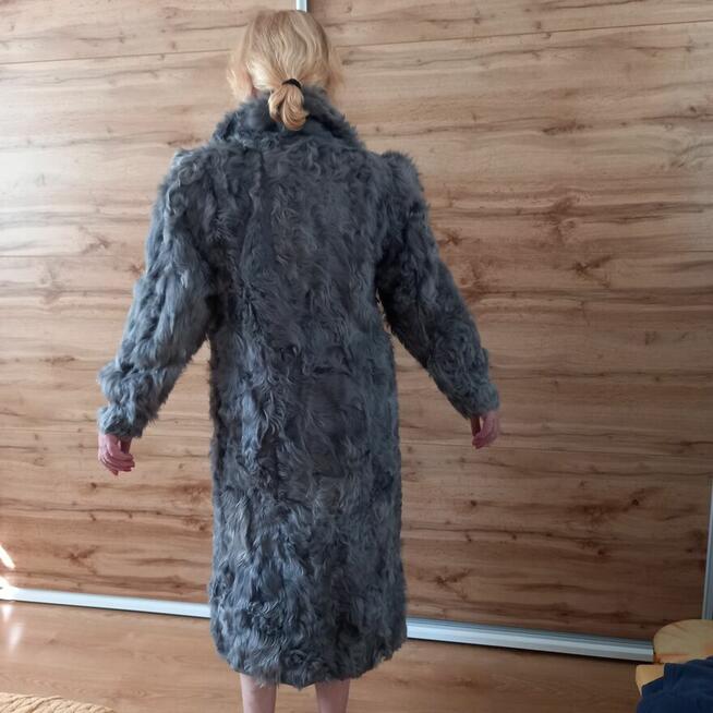 Futro szare naturalne z kóz