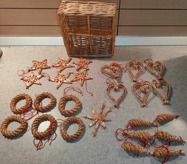 Ozdoby Świąteczne / Słomkowe ozdoby na choinkę