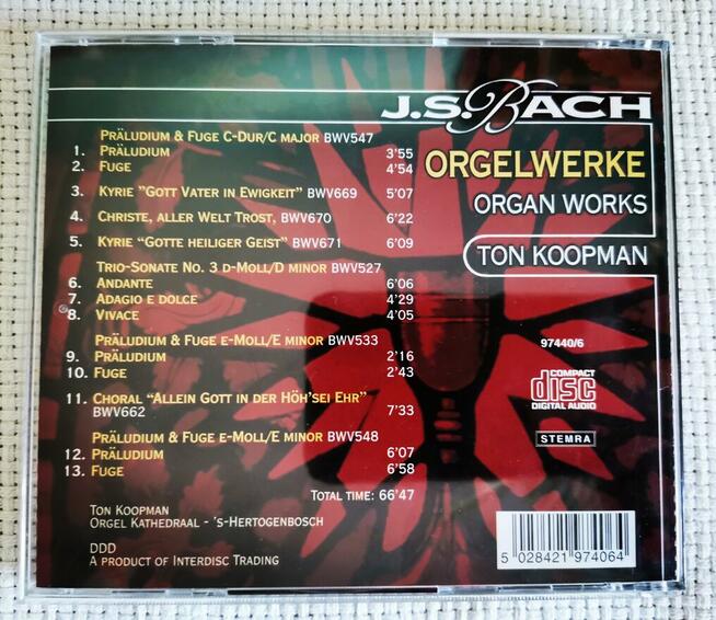 Muzyka Organowa - J. S. Bach