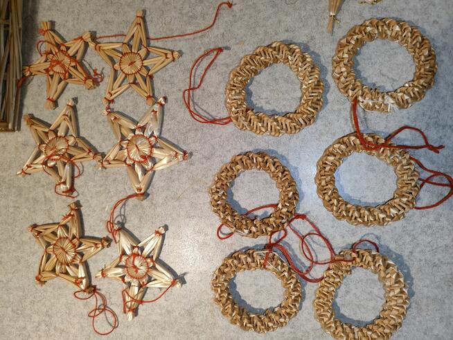 Ozdoby Świąteczne / Słomkowe ozdoby na choinkę