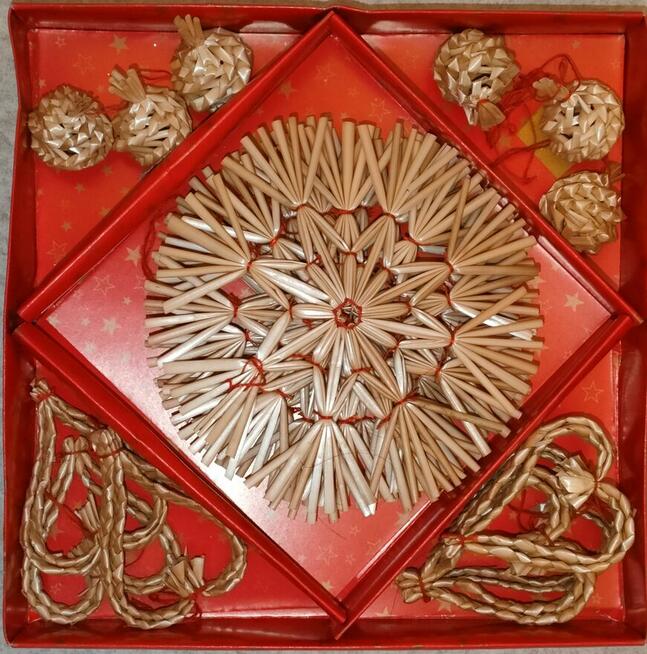 Ozdoby Świąteczne / Słomkowe ozdoby na choinkę