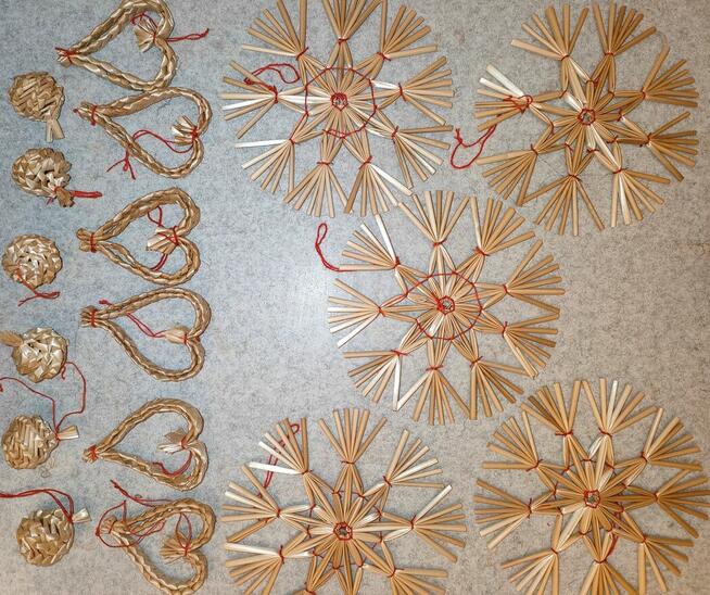 Ozdoby Świąteczne / Słomkowe ozdoby na choinkę