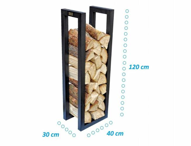 Stojak na drewno kominkowe loft kosz opałowe
