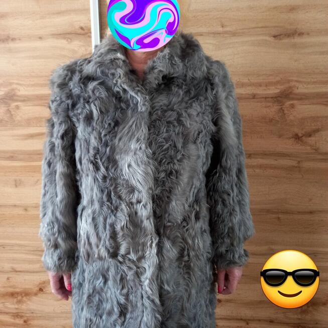 Futro szare naturalne z kóz