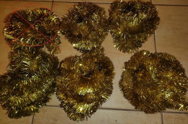 Ozdoby Świąteczne / łańcuchy na choinkę, mikołaje