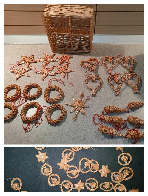 Ozdoby Świąteczne / Słomkowe ozdoby na choinkę