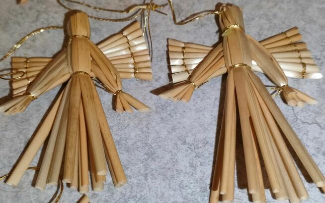 Ozdoby Świąteczne / Słomkowe ozdoby na choinkę