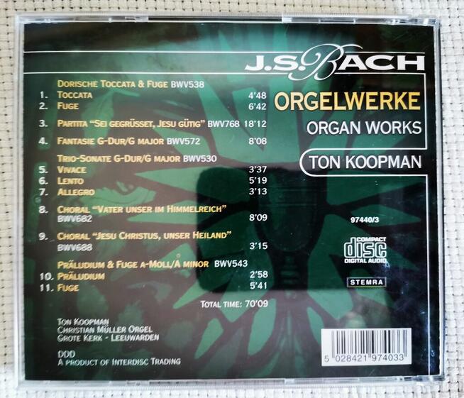 Muzyka Organowa - J. S. Bach