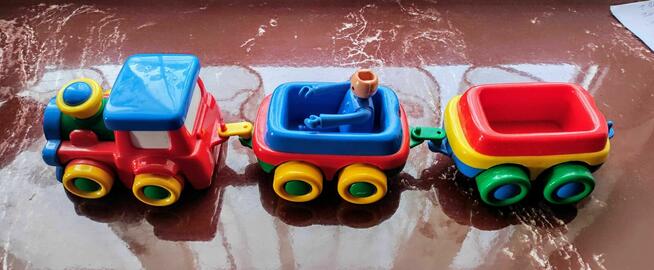 Pociąg jackpot lokomotywa + 2 wagoniki łączone zabawka