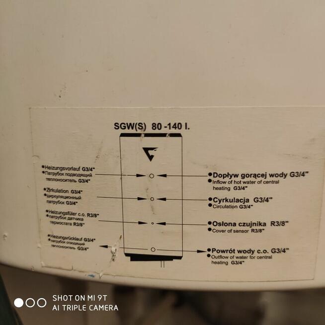 Zasobnik wodny 140 L do pieca gazowego GALMET