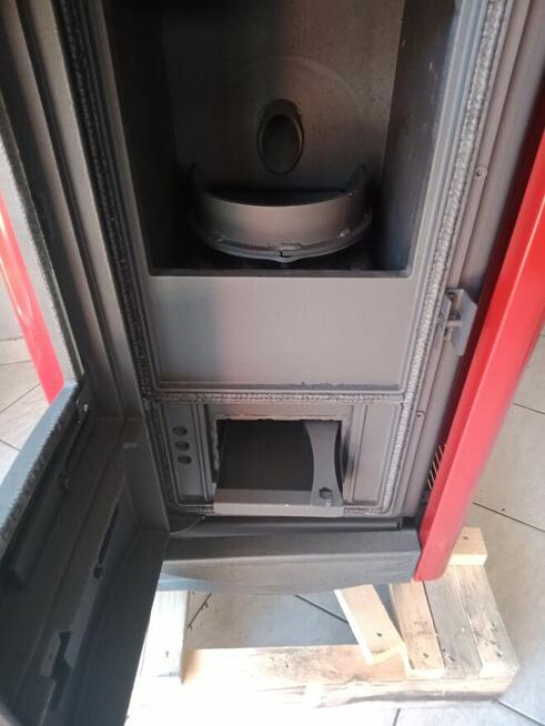 HELENA AQUA 10 Kw kominek na pellet z funkcją c.o. czerwony