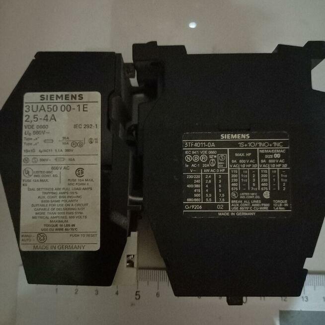 Stycznik Siemens trzyfazowy 3L silnikowy cewka 230V termik