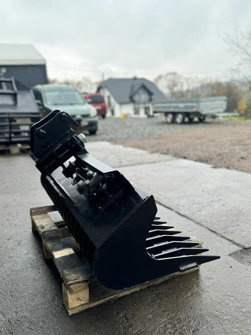 Łyżka skarpowa ażurowa, grabie hydrauliczne 120cm 1,5-2,5t