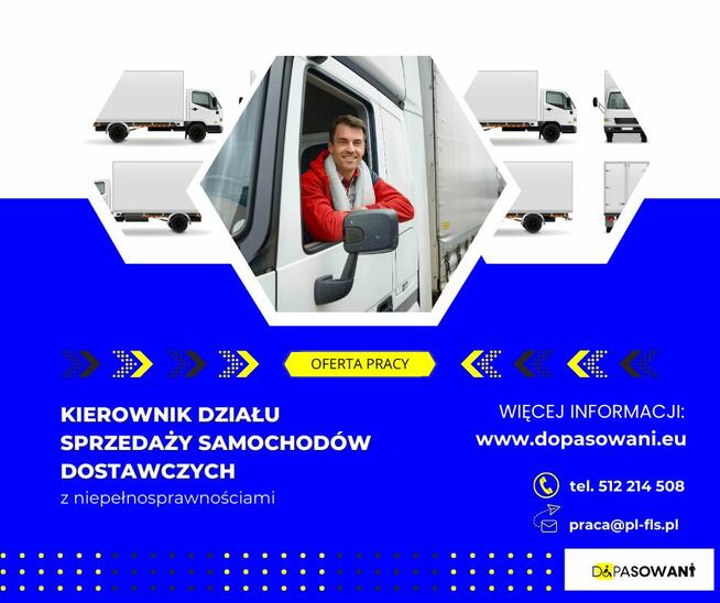 kierownik działu sprzedaży Samochodów Dostawczych