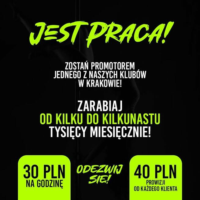 PRACA OD ZARAZ PROMOTOR KLUBOWY